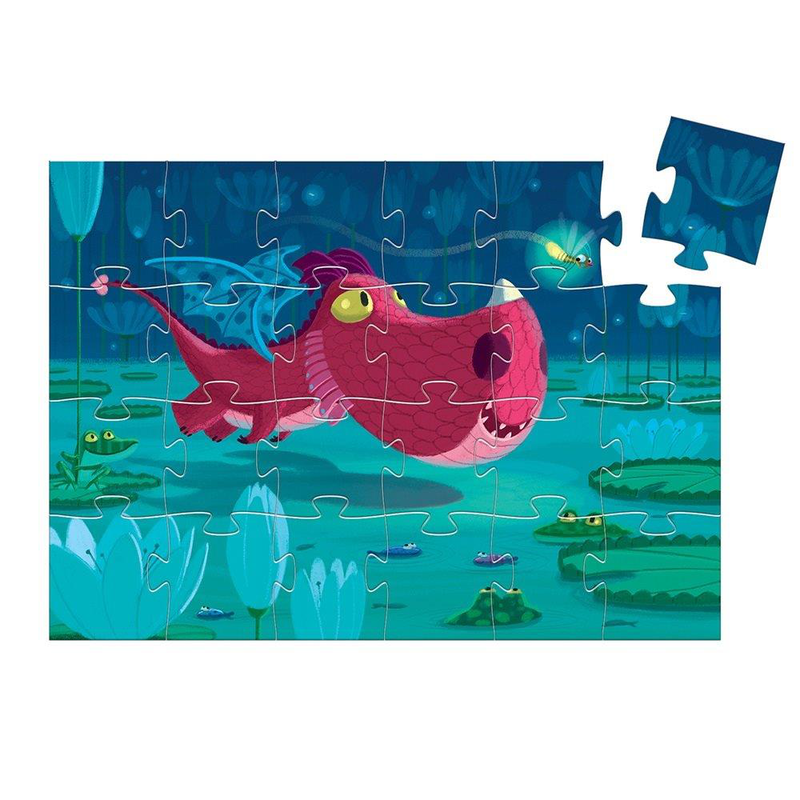 Djeco silhouette puzzles edmond the dragon, , medium image number null