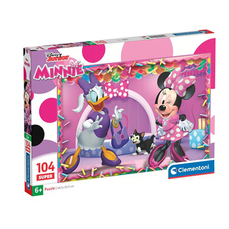 As clementoni kids puzzle super color disney minnie 104 pcs 6y+ 25055, , medium-null