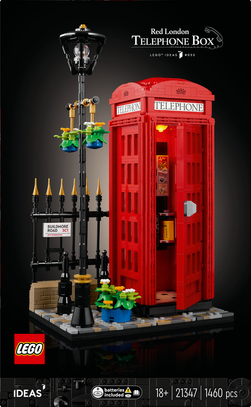 Lego ideas red london telephone box 21347 for ages 18+ 1460pcs, , medium-null