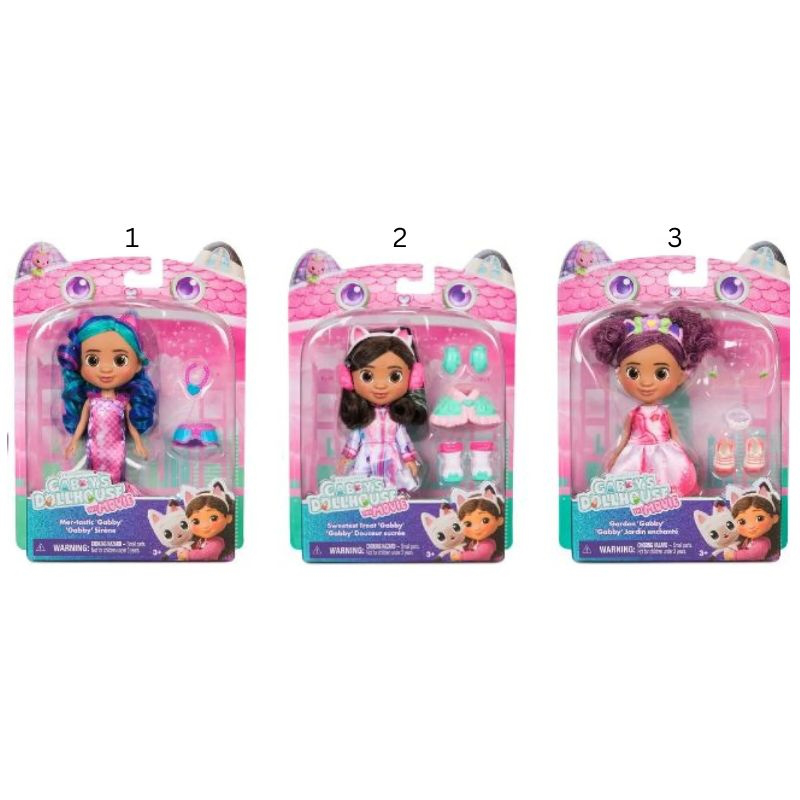 Spin master gabbys dollhouse : the movie - mer tastic gabby mini doll 15cm 6072885, , medium-null