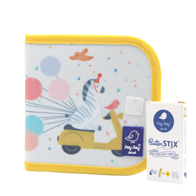 Jaq jaq bird doodle it & go mini erasable book zebra with 4 butterstix, , medium