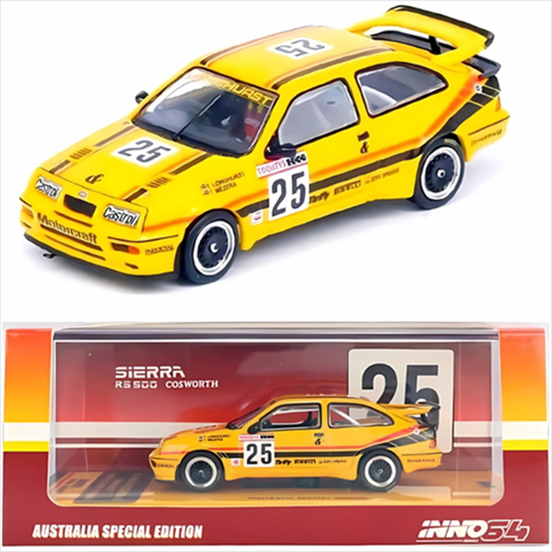 Inno models 1/64 1988 ford sierra rs500 #25 bathurst 1000 tooheys winner *benson  hedges*, yellow, , medium image number null