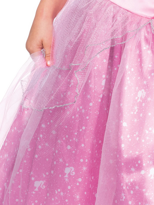 Barbie princess child pink dress with sequins and tiara-null
