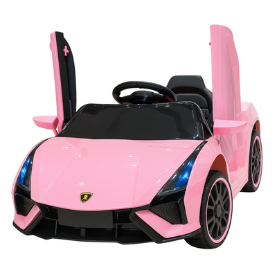 Lamborghini ηλεκτροκίνητο αυτοκίνητο μπαταρίας 12v 4.5ah μονοθέσιο με φώτα, μουσική & τηλεχειριστήριο ροζ, 3+ ετών, , medium