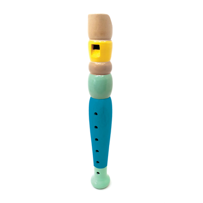 Mini wooden flute blue