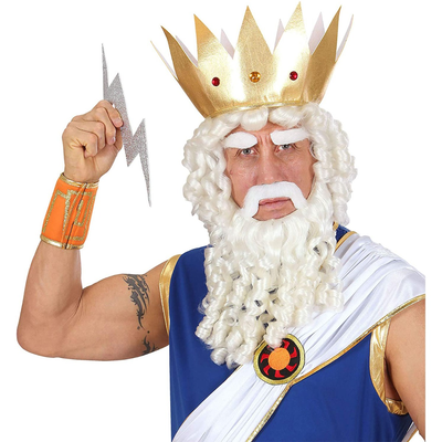Zeus wig and beard, , medium