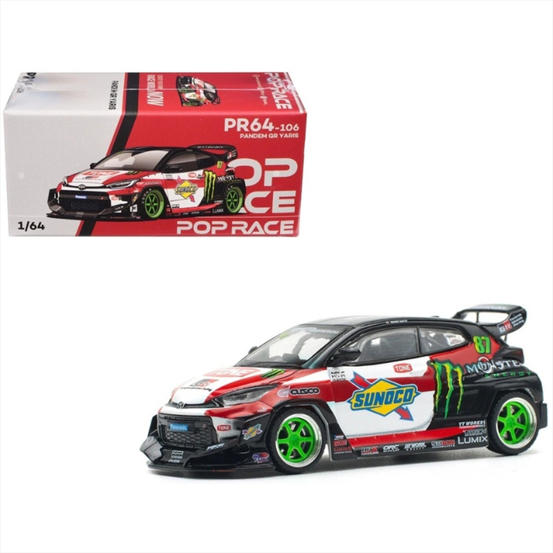 Pop race 1/64 toyota pandem gr yaris daigo saito, various, , medium-null