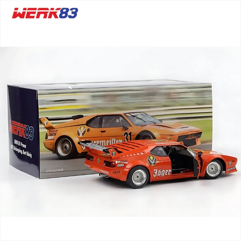 Product image: Werk83 1/18 1982 bmw m1 procar #31 kurt konig drt nurburgring *jagermeister*, orange, , medium-null
