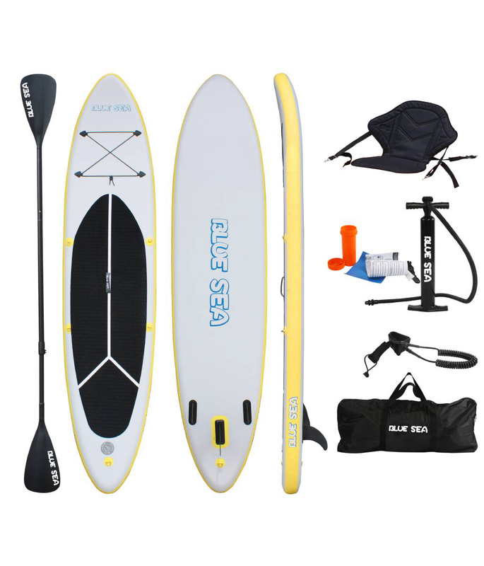 Blue sea sup 365cm inflatable board with kayak seat-null