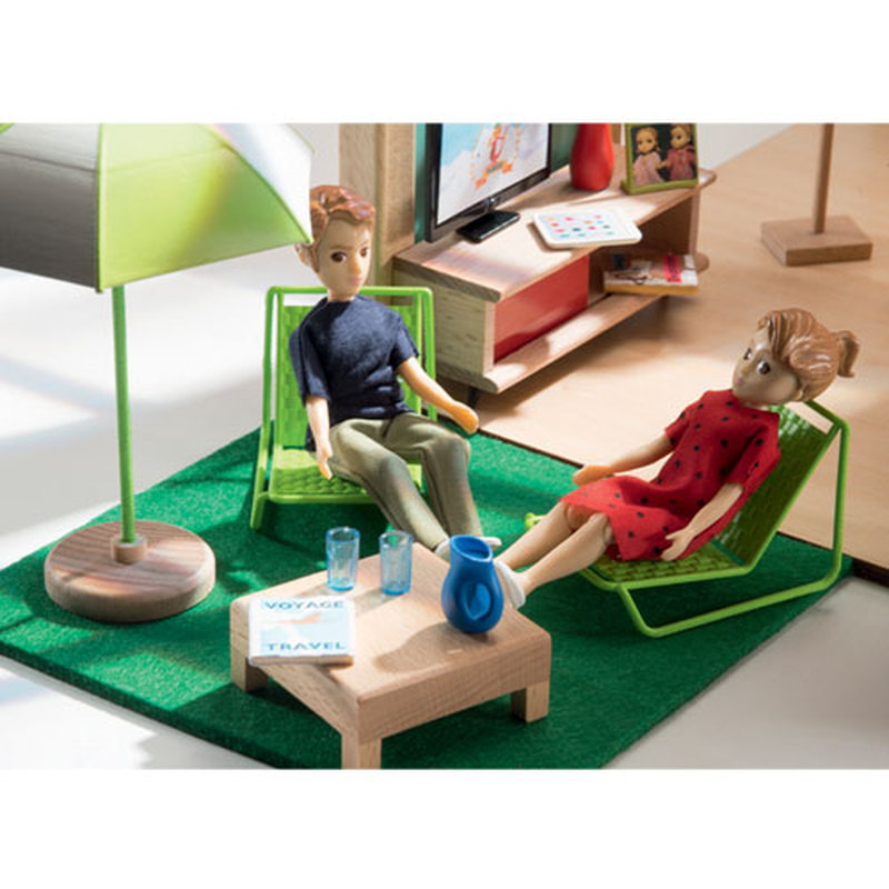 Djeco cubic house (house sold empty) dolls houses, , medium-null