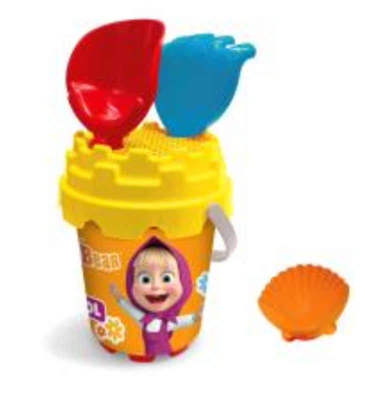 14cm beach bucket masha & the bear, , medium-null