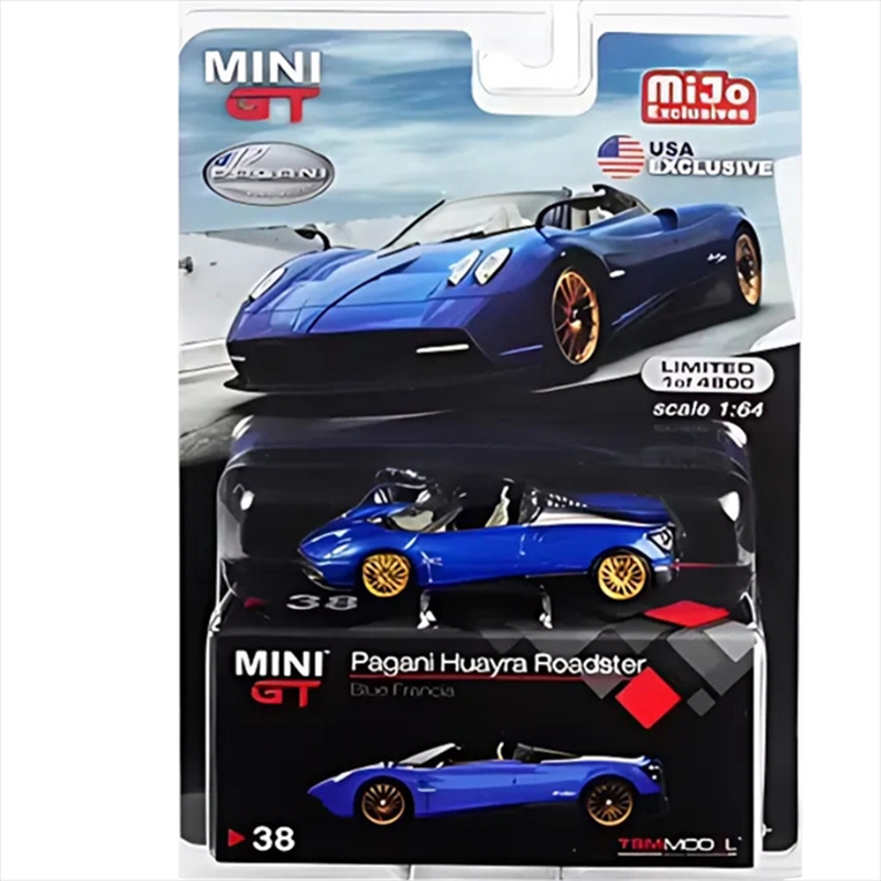Tsm model 1/64 2018 pagani huayra roadster, blue, , medium-null