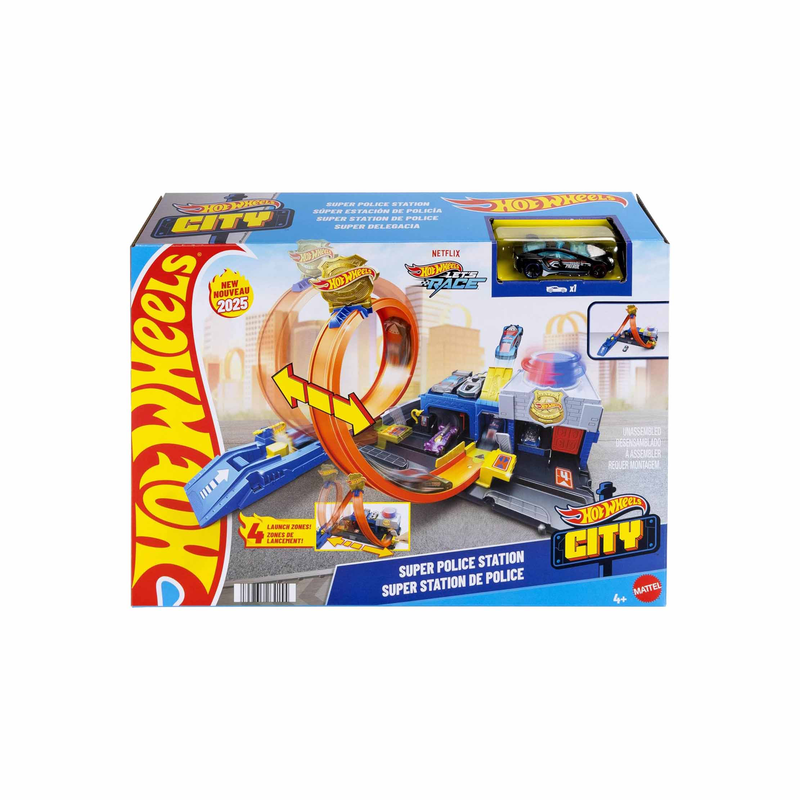 Hot wheels city super police station playset, , medium-null