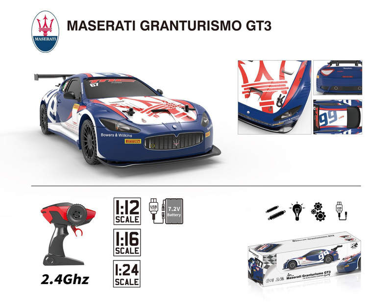 Maserati granturismo gt3 remote control racing car 1:16 scale, , medium image number null