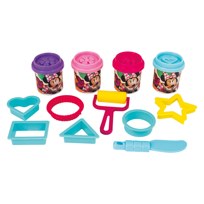 Product image: As dough minnie bucket with 4 pots - 3d caps and 8 tools 200gr for ages 3+ 03571 (1pc random selection), , medium-null