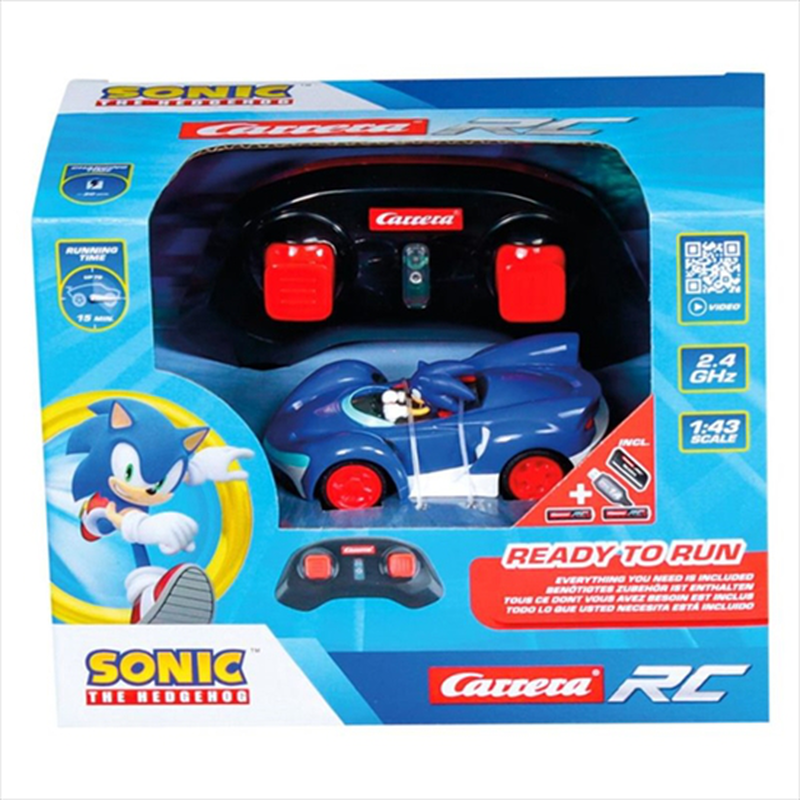 Carrera r/c sonic the hedgehog: team sonic racing - sonic vehicle 370430022, , medium-null