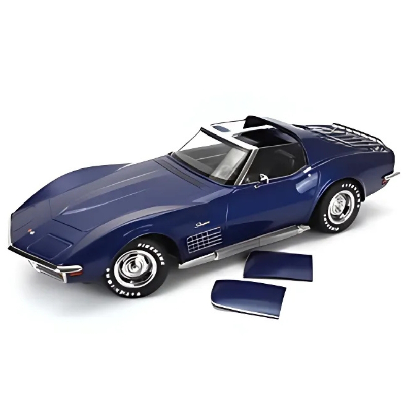 Kk scale 1/18 1972 chevrolet corvette c3, blue metallic, , medium-null