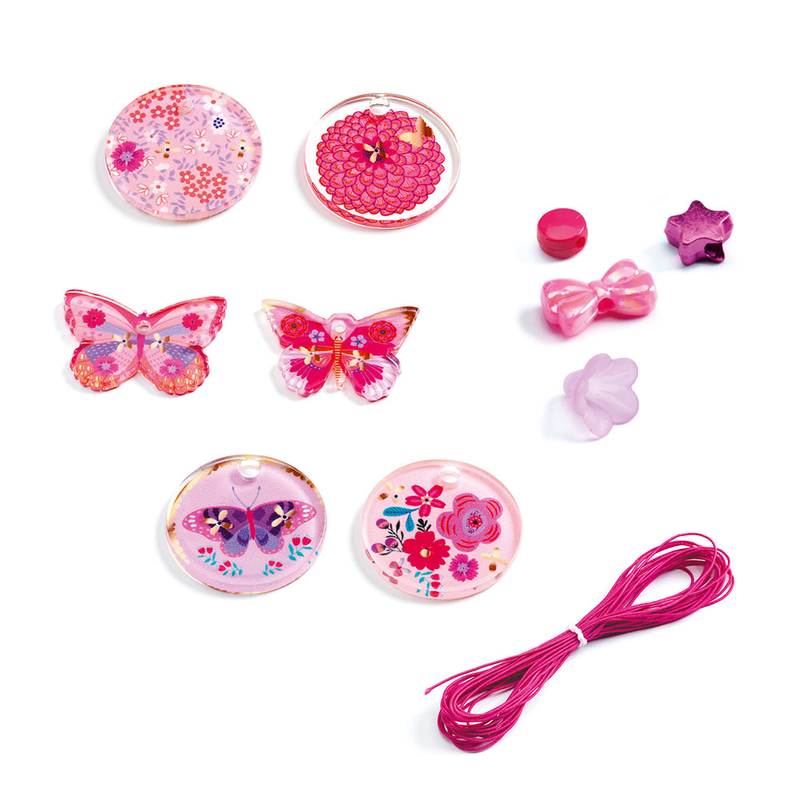 Djeco design needlework - beads and jewellery butterflies, , medium-null