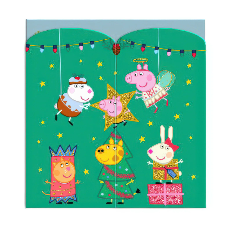 Peppa pig advent calendar with jewellery and hair accessories, , medium-null
