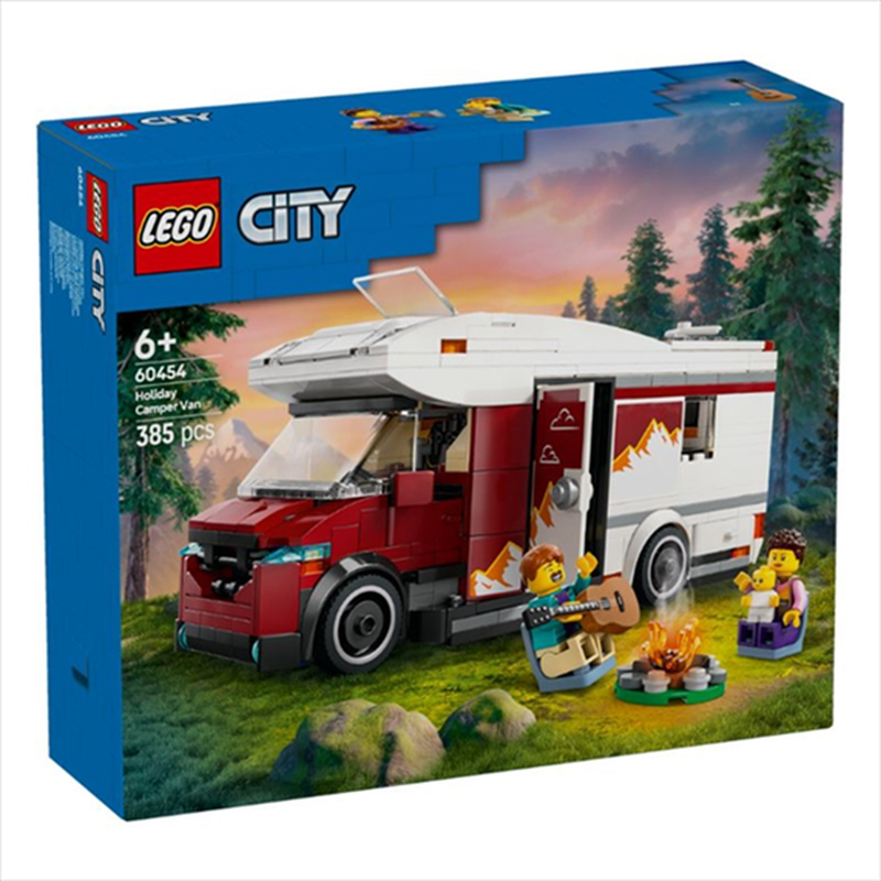 Lego holiday adventure camper van 60454 for ages 6+ 385pcs, , medium-null