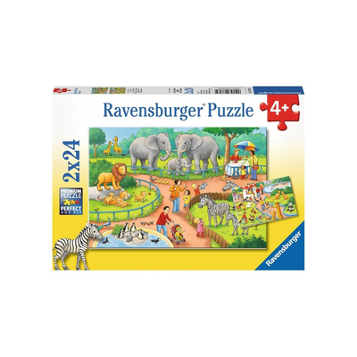 Ravensburger παζλ 2x24 τεμ. Ζωολογικός κήπος 7813, , medium