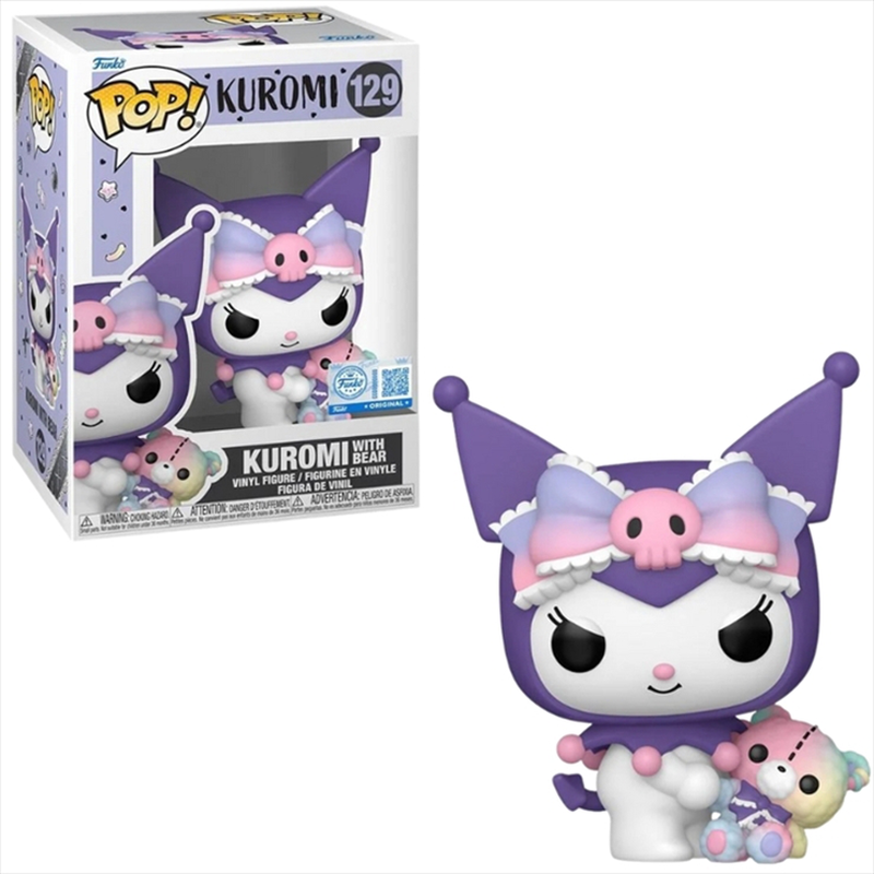Funko pop! Sanrio: hello kitty - kuromi with bear special edition #129 vinyl figure, , medium-null
