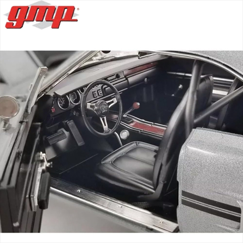 Gmp 1/18 1970 plymouth gtx drag car bardahl al young, grey-blue, , medium-null