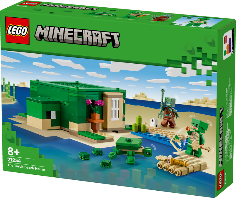 Lego minecraft the turtle beach house 21254 for ages 8+ 234pcs, , medium-null