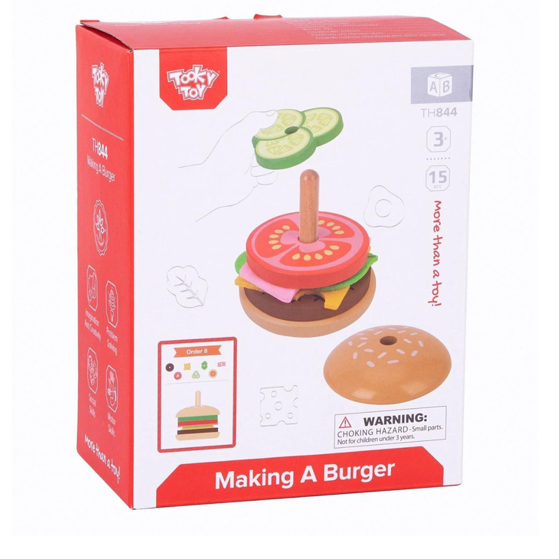 Tooky toy wooden making a burger, , medium-null
