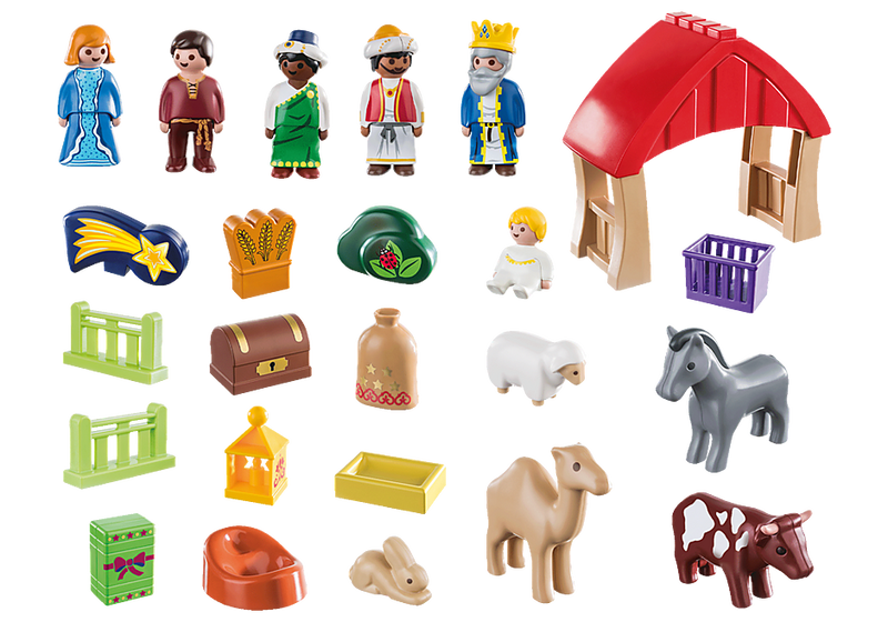 Playmobil 70259 -  1.2.3 christmas manger advent calendar, , medium image number null