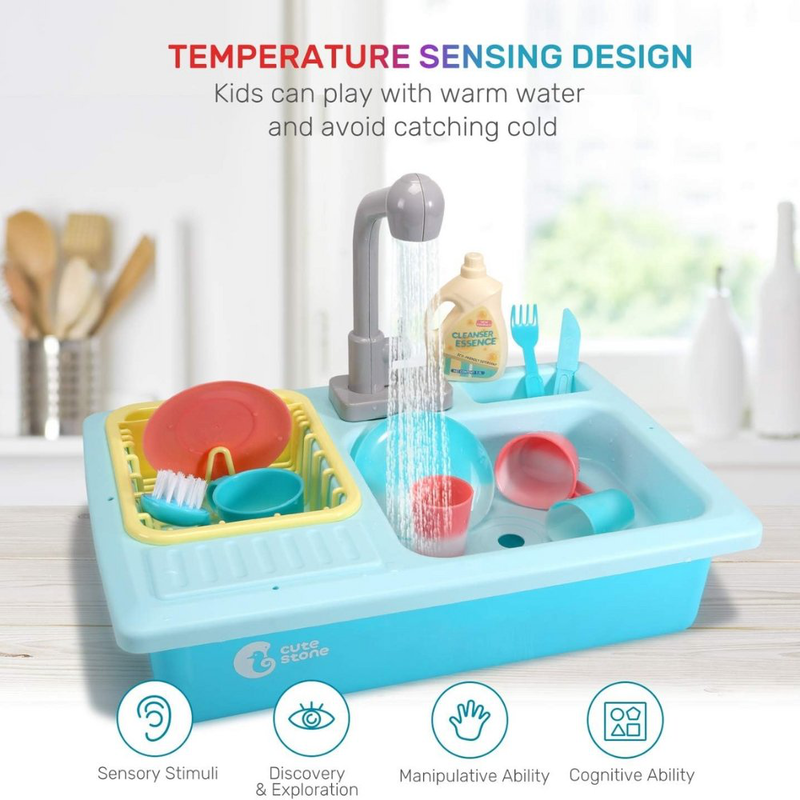 Product image: Διαδραστικός παιδικός νεροχύτης με ρεαλιστική ροή νερού & αξεσουάρ, , medium-null