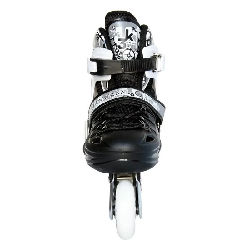 Product image: Αθλοπαιδια πατινια αυξομειουμενα 3k in lines skates 35-38 (μαυρο) 10305/m/35, , medium-null