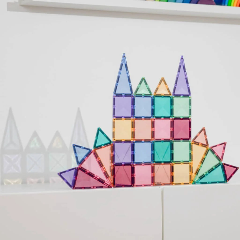 Connetix magnetic tiles pastel mini pack 32 pc, , medium-null