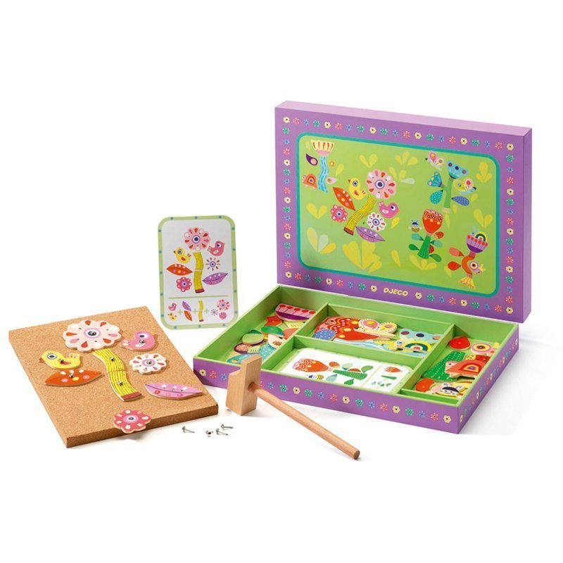 Djeco hammer and pins garden for ages 4+ 40pcs, , medium-null