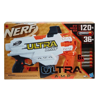 Hasbro nerf ultra amp motorized blaster, 6-dart clip, 6 ultra darts, συμβατό μόνο με ultra darts, , medium