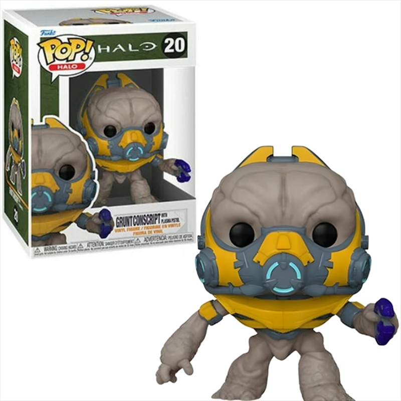 Funko pop! Games: halo infinite - grunt conscript with plasma pistol #20 vinyl figure, , medium-null
