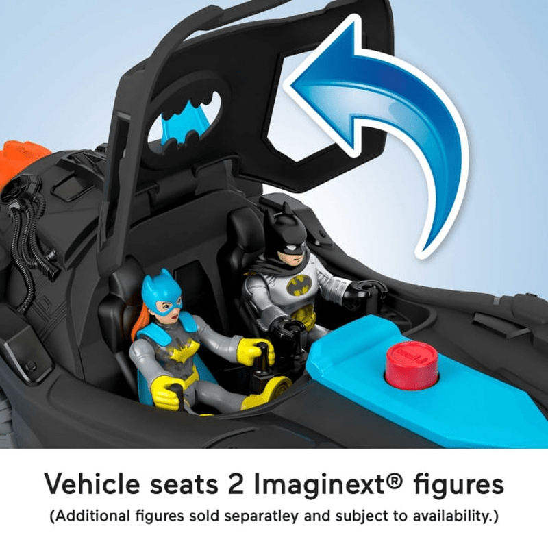 Imaginext dc super friends lights & sounds batmobile hgx96, , medium-null