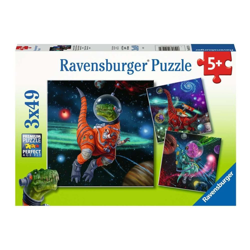 Ravensburger children&rsquo;s puzzle 3&times;49 pieces, dinosaurs in space, , medium-null