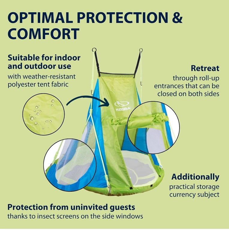 Hudora cosy castle tent cover for nest swing 110cm, , medium-null
