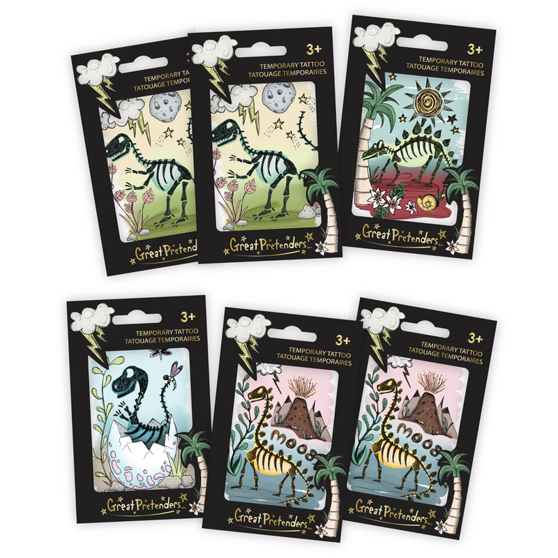 Great pretenders dinosaur tattoo single - assorted, , medium-null