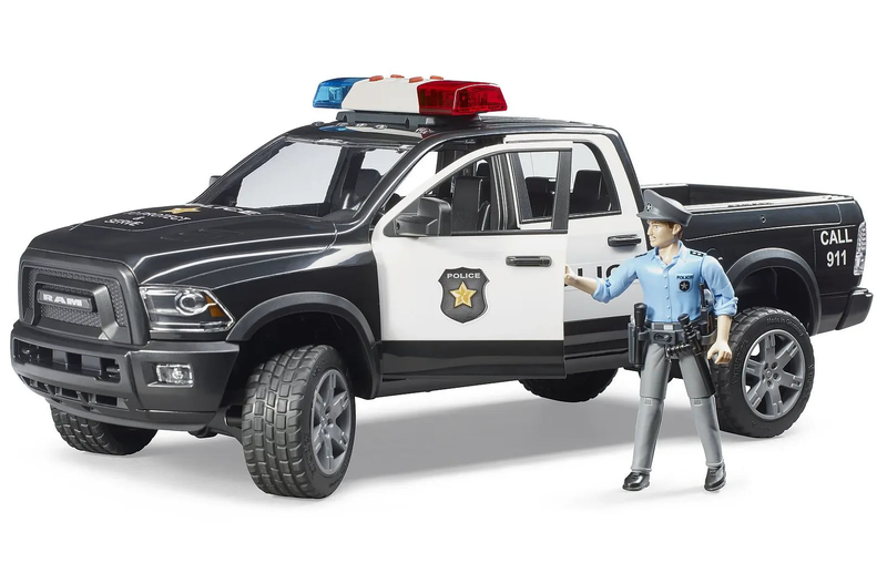 Product image: Bruder ram 2500 police pick-up truck with police officer, , medium-null