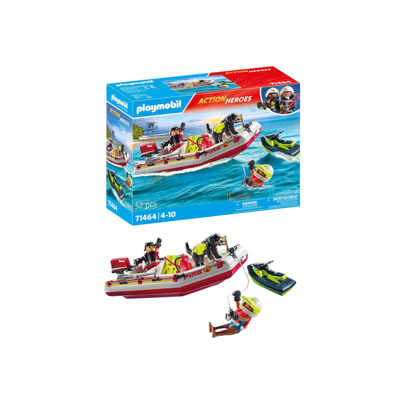 Playmobil fireboat with aqua scooter, , medium-null