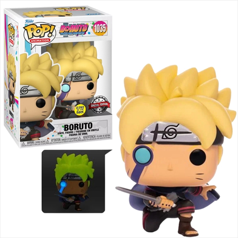 Funko pop! Naruto boruto - boruto with marks gitd #1035 figure exclusive, , medium-null