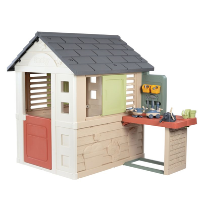 Smoby life nature playhouse + workshop 7600810742, , medium