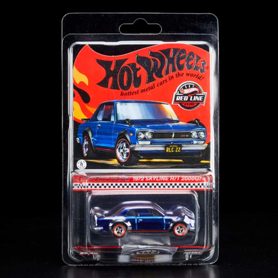 Hot wheels 1:64 2022 rlc membership ’72 nissan skyline h/t 2000 gt-r – spectraflame race team blue hgk84 die-cast model, , medium