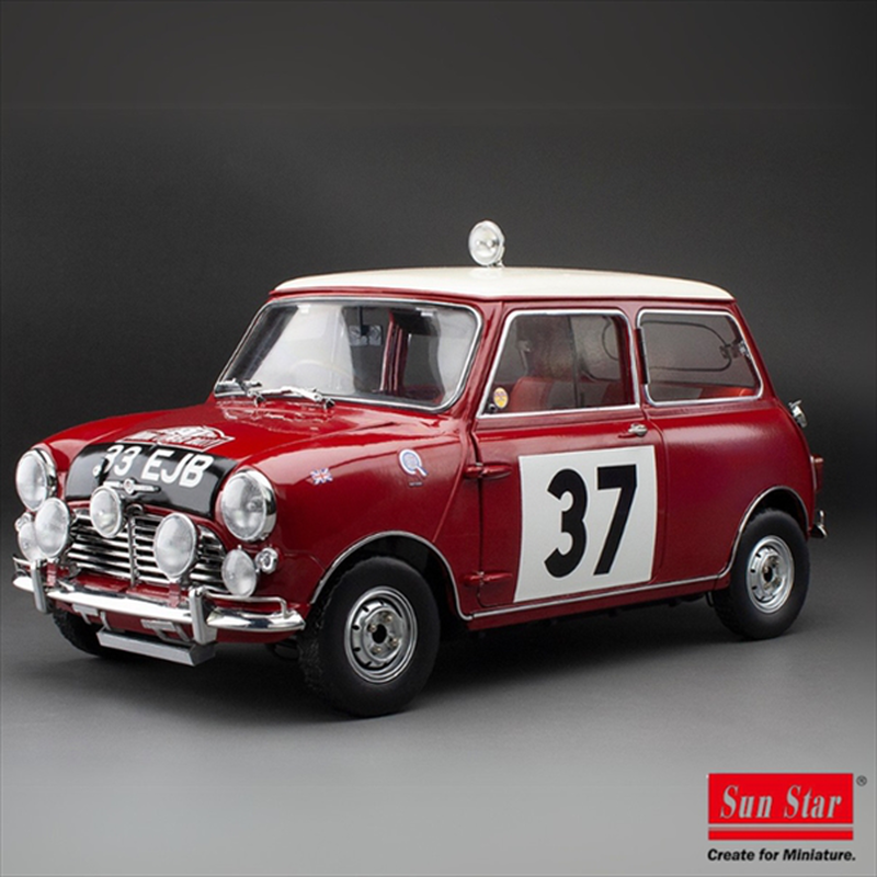 Product image: Sunstar 1/12 1964 morris mini cooper s winner monte carlo rally #37, red/white, , medium-null