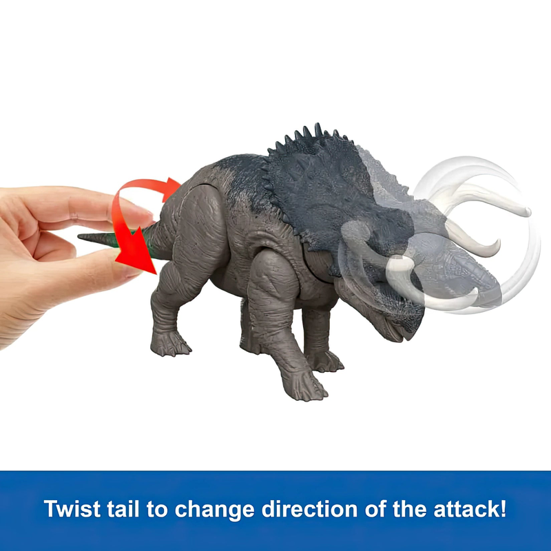 Jurassic world wild roar nasutoceratops dinosaur toy, , medium-null