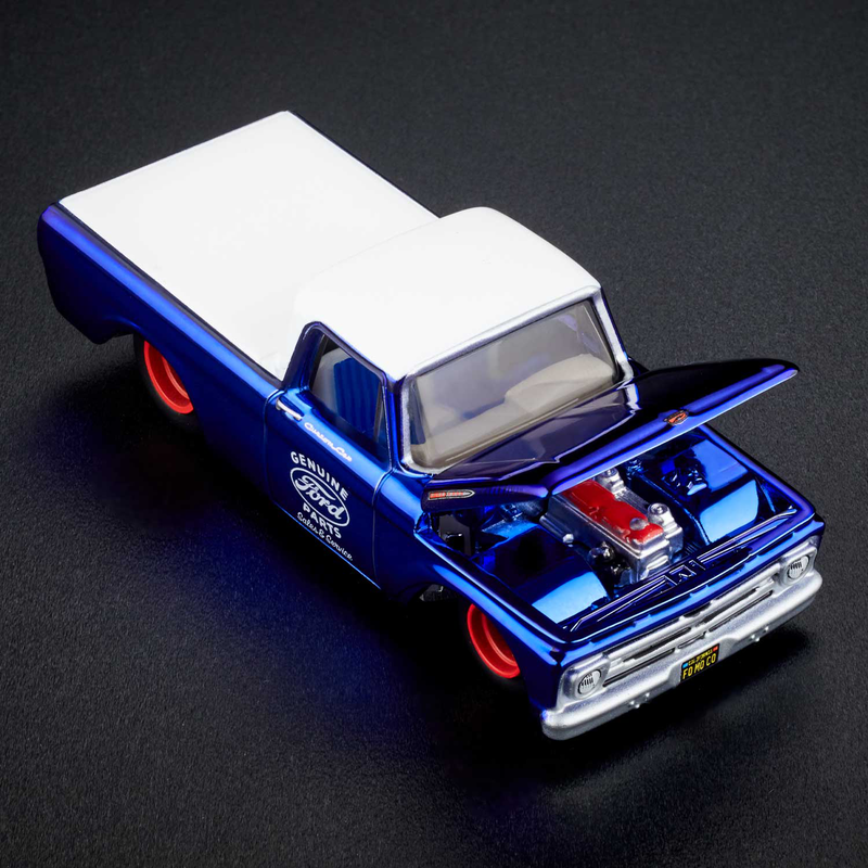 Product image: Hot wheels 1:64 rlc exclusive 1962 ford f100 – spectraflame navy blue hgw23 die-cast model, , medium-null