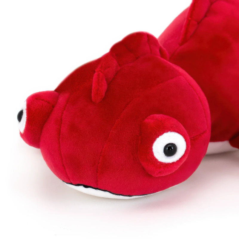 Red chameleon plush 30cm, , medium-null