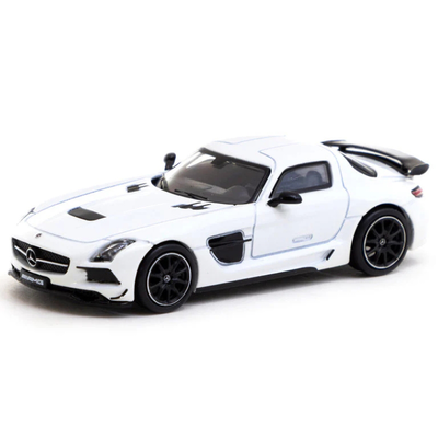 Tarmac 1/64 mercedes benz sls amg coupe black series, white metallic, , medium